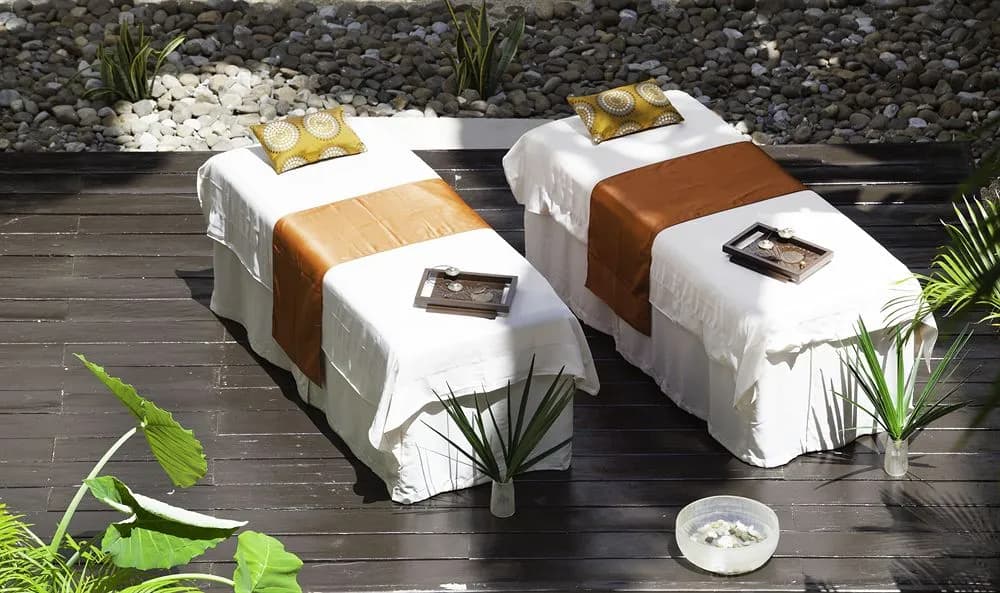 Massage beds at Playacar Palace. Massage beds at Playacar Palace.